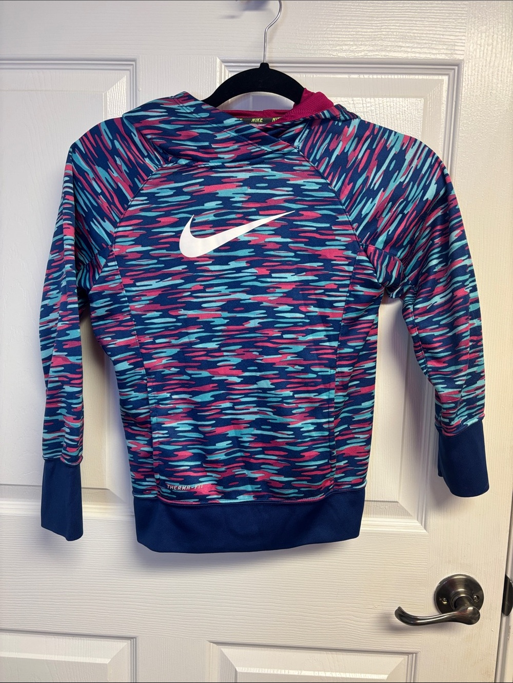 Nike Girls' Hooded Dri-FIT Pullover - Blue, Pink, Teal